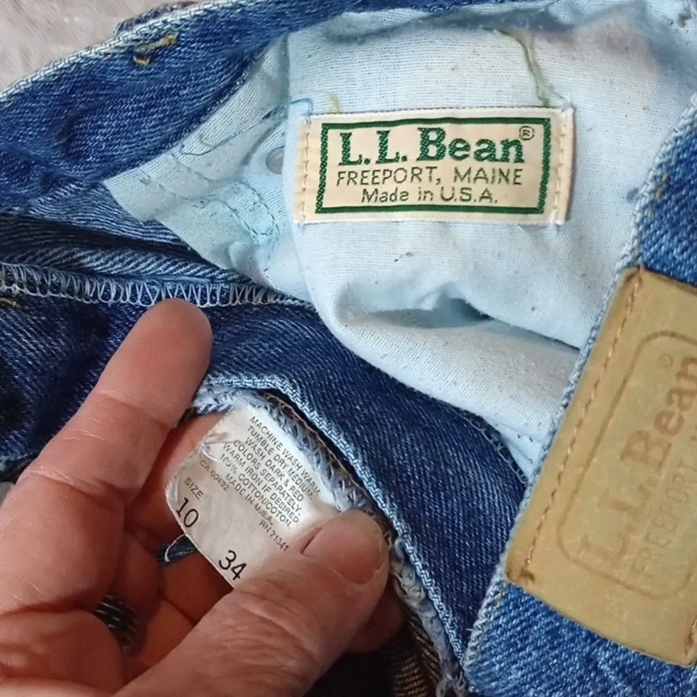 LL Bean 10 women's jeans, small spot near bottom cuff